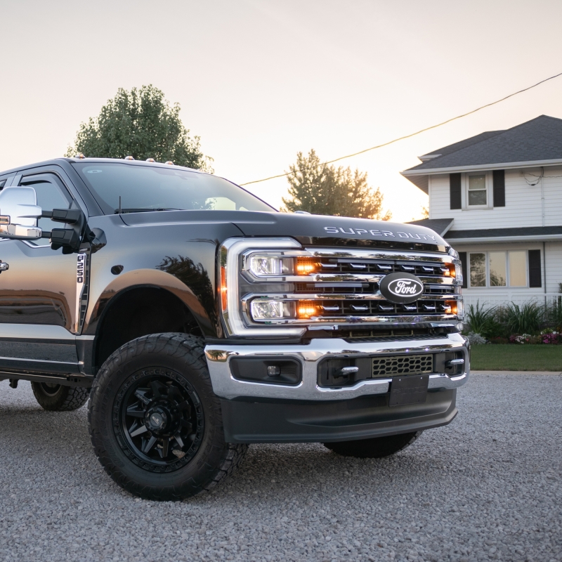 Ford Ranger LED Emblem - Front - Putco - Luminix - Matte Black - `23-`24