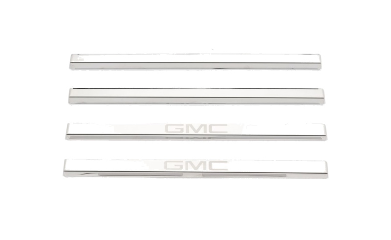 GMC Sierra 1500 Stainless Steel Door Sills - Putco - GMC Logo - Chrome - `14-`18