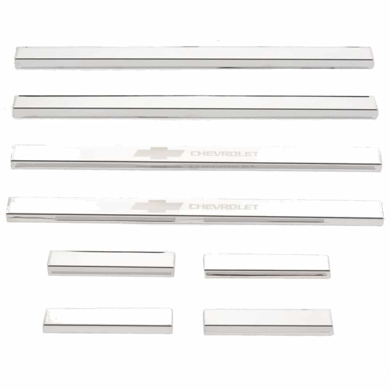 Chevrolet Silverado Door Sills - Putco - Chevrolet Etching - Stainless Steel - `14-`19