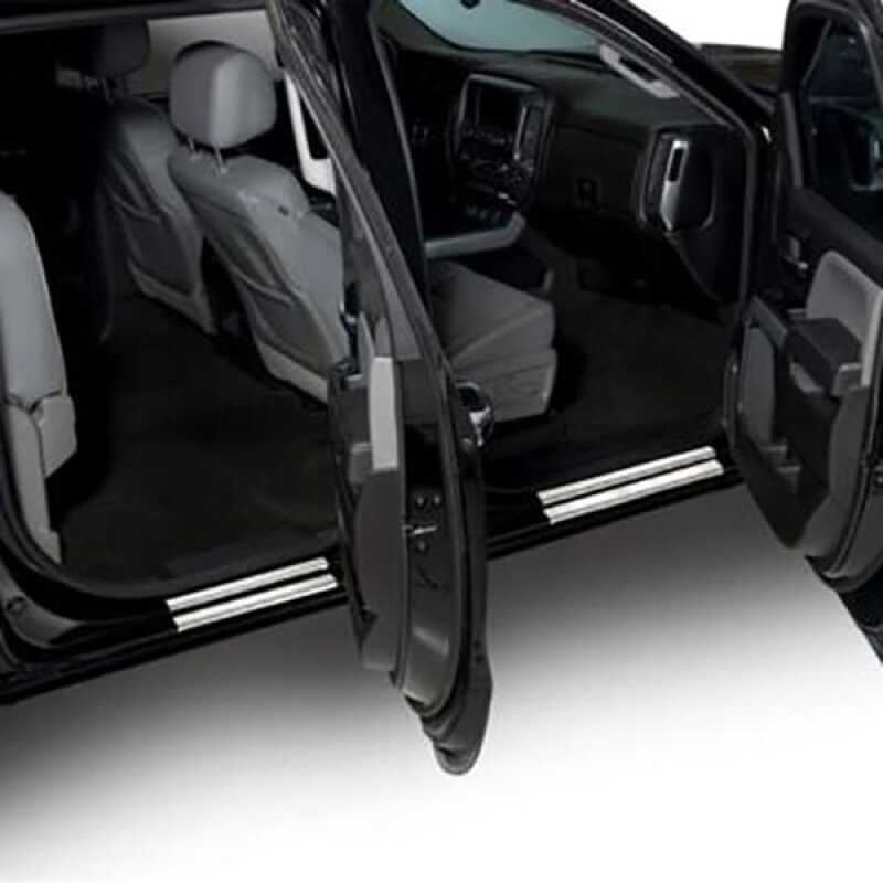 Chevrolet Silverado Door Sills - Putco - Chevrolet Etching - Stainless Steel - `14-`18