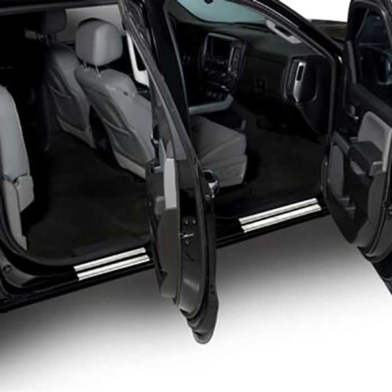 Chevrolet Silverado Door Sills - Putco - Chevrolet Etching - Stainless Steel - `14-`18