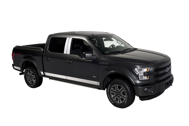 Ford F-150 Rocker Panels - Putco - Putco Premium Stainless Steel - Stainless Steel - `15-`20