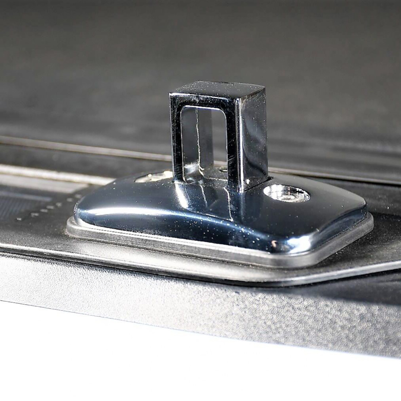 Chevrolet Silverado 1500 Push-Up Tie Downs - Rear - Putco - Stake Pocket Mount; No Drill; NeveRust™ Stainless Steel - Chrome or Black - `14-`18