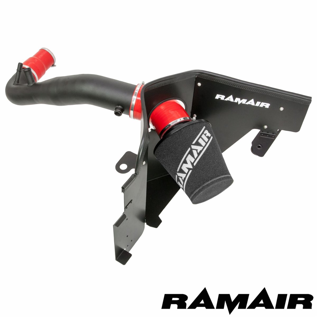 Ford Mustang Performance Air Intake - Ramair - Cold Air, Foam Filter - Red - 2.3L EcoBoost - '15-'22