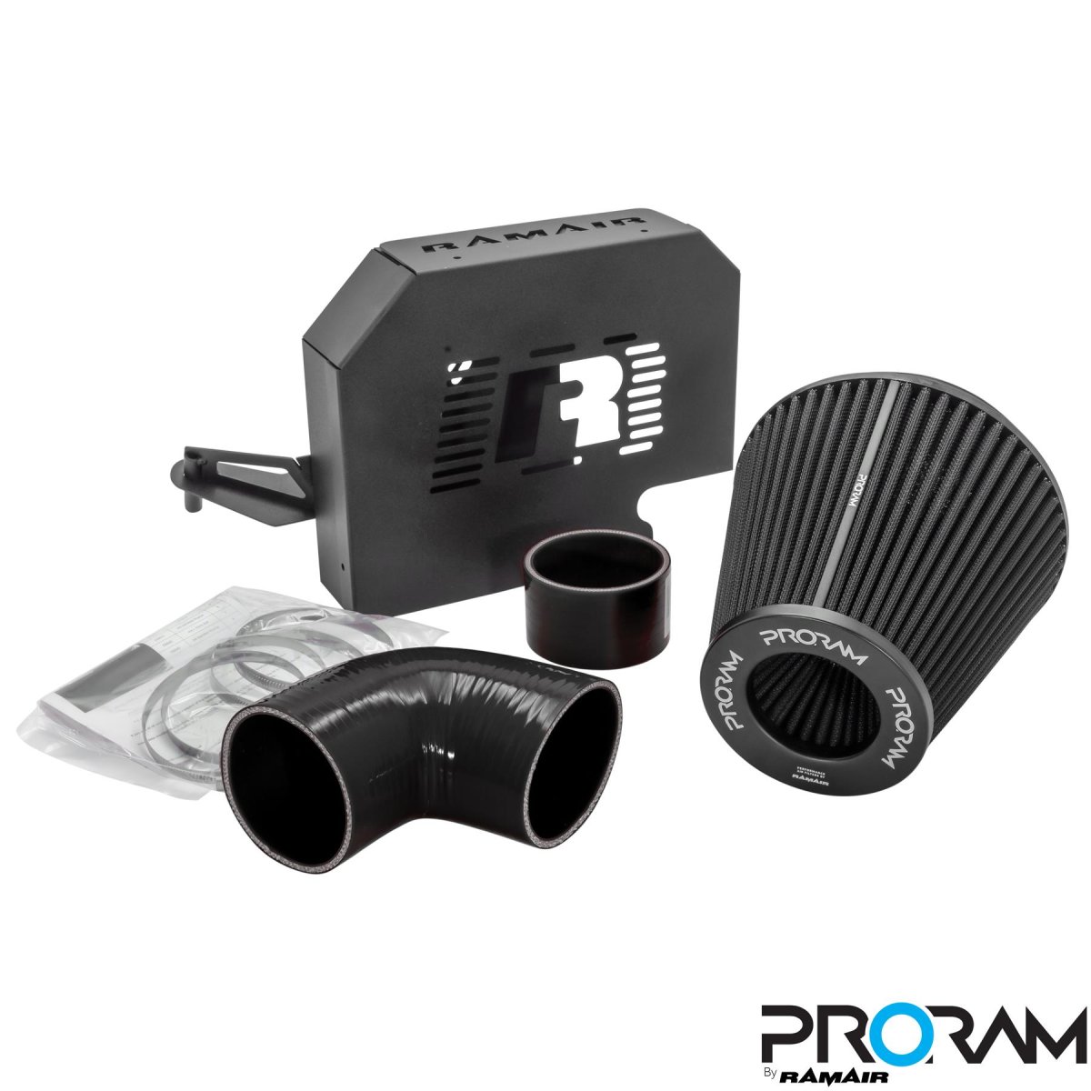 Ford Focus Mk2 Performance Air Intake - Ramair - PRORAM Pleated + ECU Holder - Black - 2.5L Turbo - '05-'10 Ford Focus Mk2 Performance Air Intake - Ramair - PRORAM Pleated + ECU Holder - Black - 2.5L Turbo - '05-'10