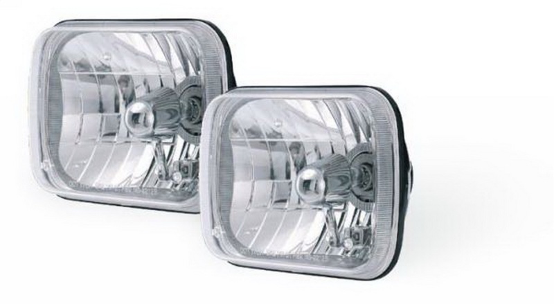 Chevrolet Express Headlight Conversion Kit - Rampage - Halogen Conversion Kit; 200mm Rectangular Assemblies; H4 55/60W Bulbs - Clear - `96-`08 Chevrolet Express Headlight Conversion Kit - Rampage - Halogen Conversion Kit; 200mm Rectangular Assemblies; H4 55/60W Bulbs - Clear - `96-`08