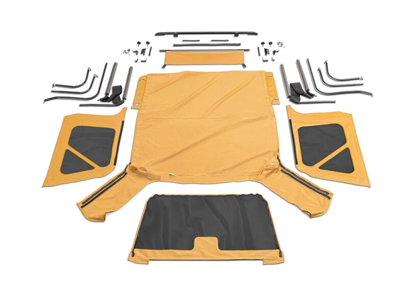 Jeep Wrangler Complete Soft Top - Rampage - Complete Kit for Full Steel Doors - Spice Denim - `97-`06