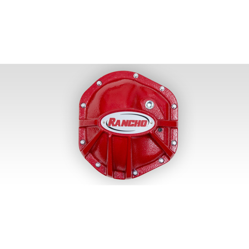 Jeep Wrangler TJ Differential Cover - Rancho - RockGEAR, High-strength nodular iron, Ribbed external construction - Red - `97-`06 Jeep Wrangler TJ Differential Cover - Rancho - RockGEAR, High-strength nodular iron, Ribbed external construction - Red - `97-`06