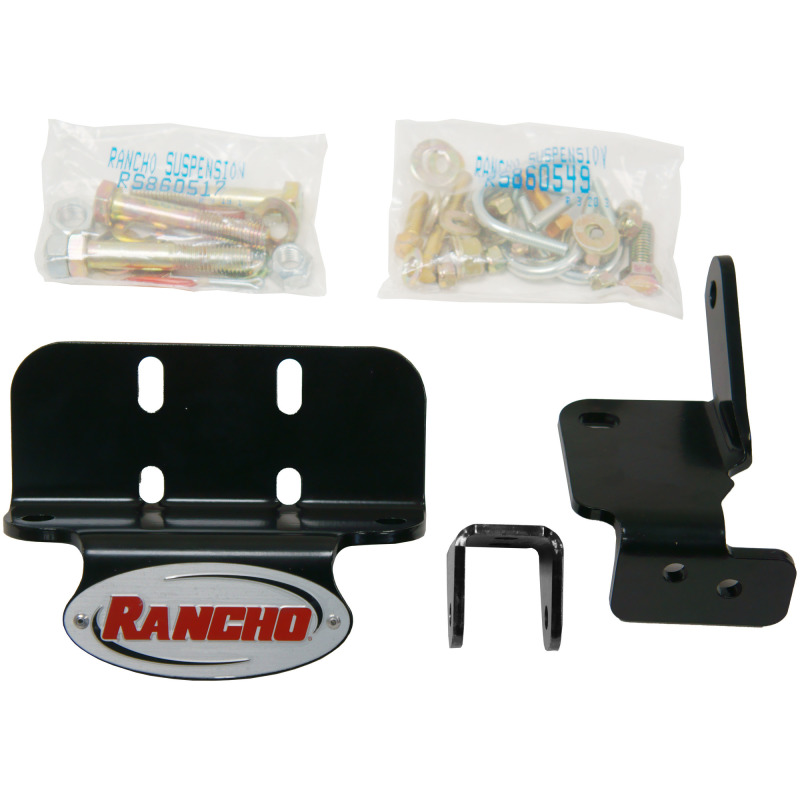 Dodge Ram 3500 Dual Steering Stabilizer Bracket - Front - Rancho - RS64450 - Black - `06-`08