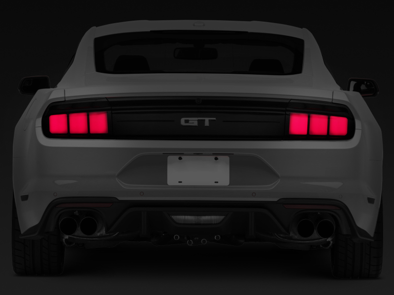 Ford Mustang LED Taillights - Rear - Raxiom - Profile - Gloss Black Housing, Smoked Lens - `15-`22