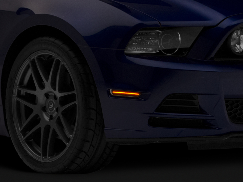 Ford Mustang Side Marker Lights - Front + Rear - Raxiom - Axial Series LED - Smoked - `10-`14 Ford Mustang Side Marker Lights - Front + Rear - Raxiom - Axial Series LED - Smoked - `10-`14