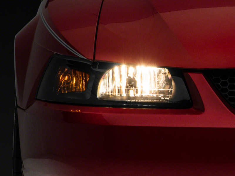 Ford Mustang LED Headlights - Raxiom - Axial Series OEM Style - Black Housing, Smoked Lens - `99-`04