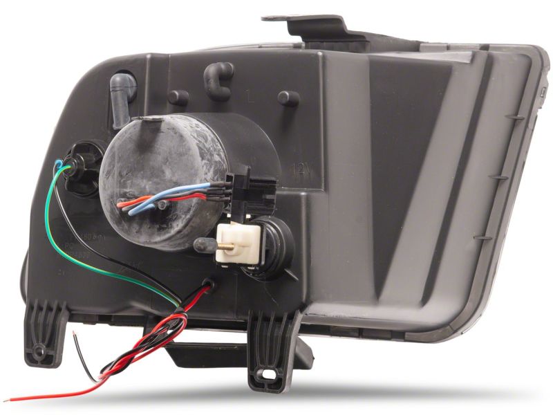 Ford Mustang LED Headlights - Raxiom - LED Halo Accent Lighting, Projector Style Light, Black Housing - Smoked Lens - `05-`09