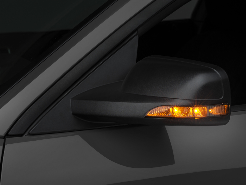 Ford Mustang Side View Mirrors - Driver and Passenger Side - Raxiom - Directional with Turn Signals - Textured Black - `05-`09