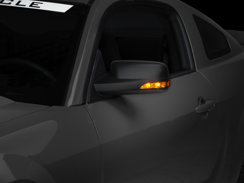 Ford Mustang Side View Mirrors - Driver and Passenger Side - Raxiom - Directional with Turn Signals - Textured Black - `05-`09
