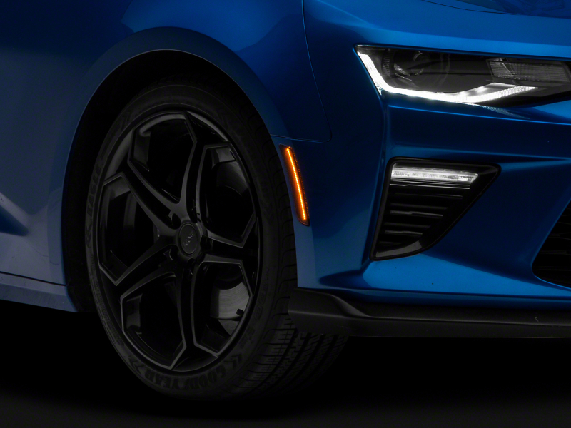 Chevrolet Camaro Side Markers - Front + Rear - Raxiom - Axial Series LED - Smoked - `16-`23