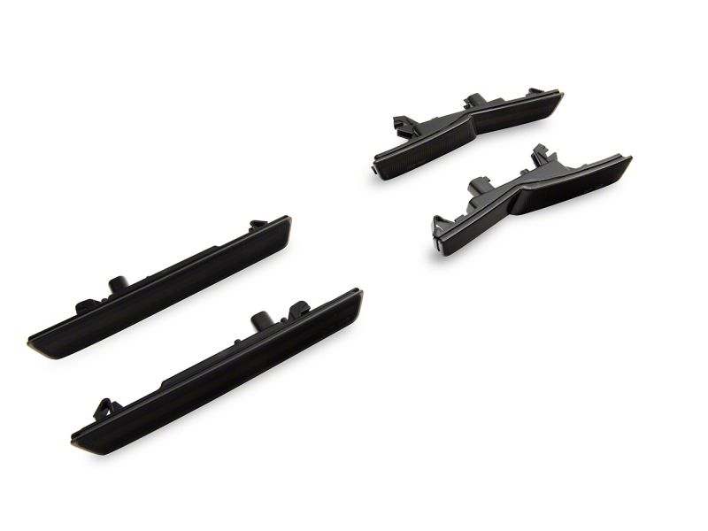 Dodge Challenger Side Marker Lights - Front + Rear - Raxiom - Axial Series LED - Smoked - `18-`23