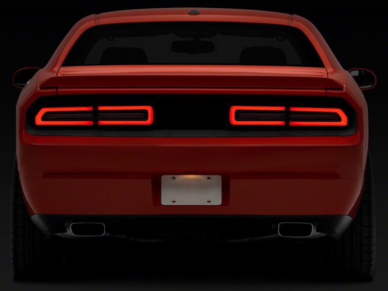 Dodge Challenger LED Taillights - Rear - Raxiom - Sequential Turn Signal, Race Track Inspired - Black Housing, Red Lens - `08-`14