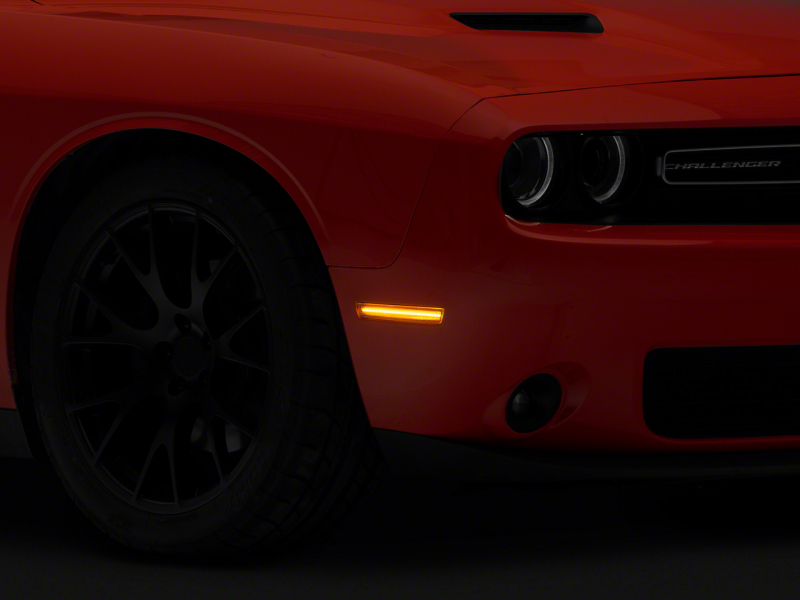Dodge Challenger Side Marker Lights - Front + Rear - Raxiom - Axial Series LED - Clear - `15-`23