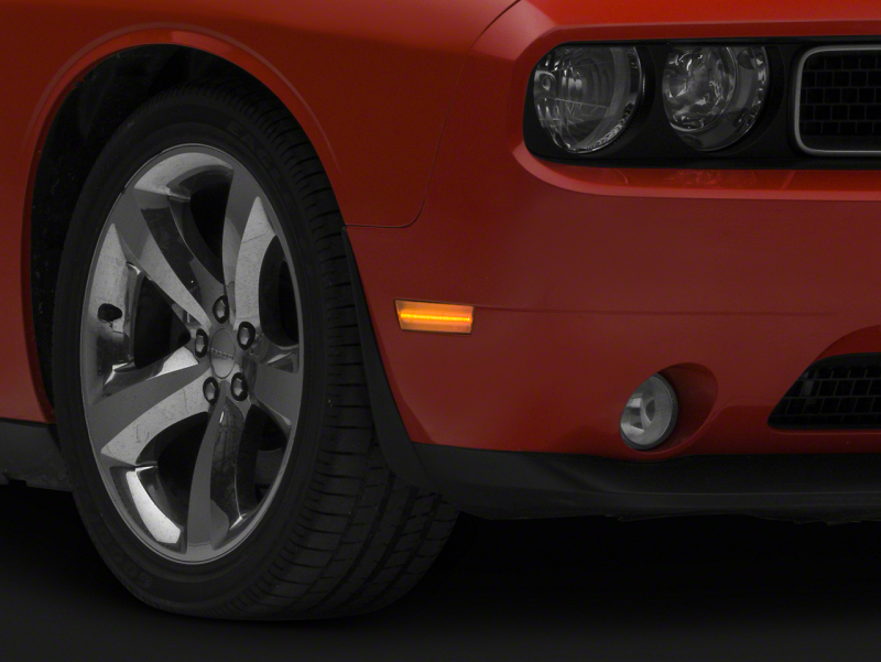 Dodge Challenger Side Marker Lights - Front + Rear - Raxiom - Axial Series LED - Clear - `08-`14