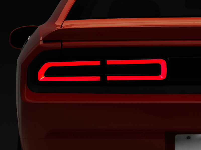 Dodge Challenger LED Taillights - Rear - Raxiom - Sequential Turn Signals - Black Housing (Smoked Lens) - `08-`14
