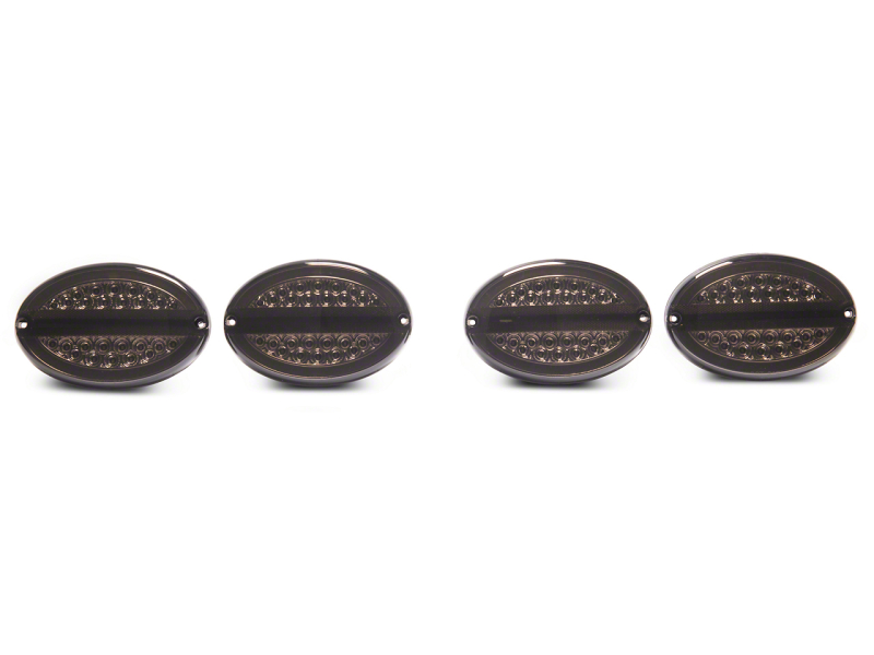 Chevrolet Corvette LED Taillights - Rear - Raxiom - Axial Series - Chrome Housing - Smoked Lens - `97-`04