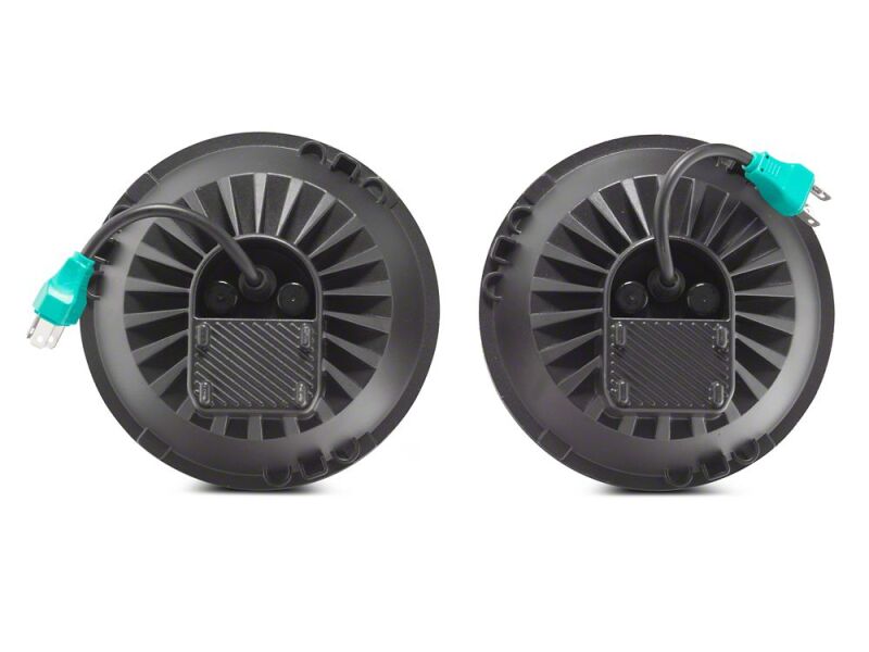 Jeep Wrangler JK LED Headlights - Raxiom - Axial Series DB1 - Black Housing - Clear Lens - `07-`18