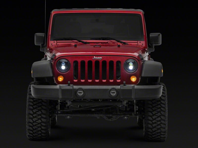 Jeep Wrangler JK LED Headlights - Raxiom - DB2 - Black - `07-`18