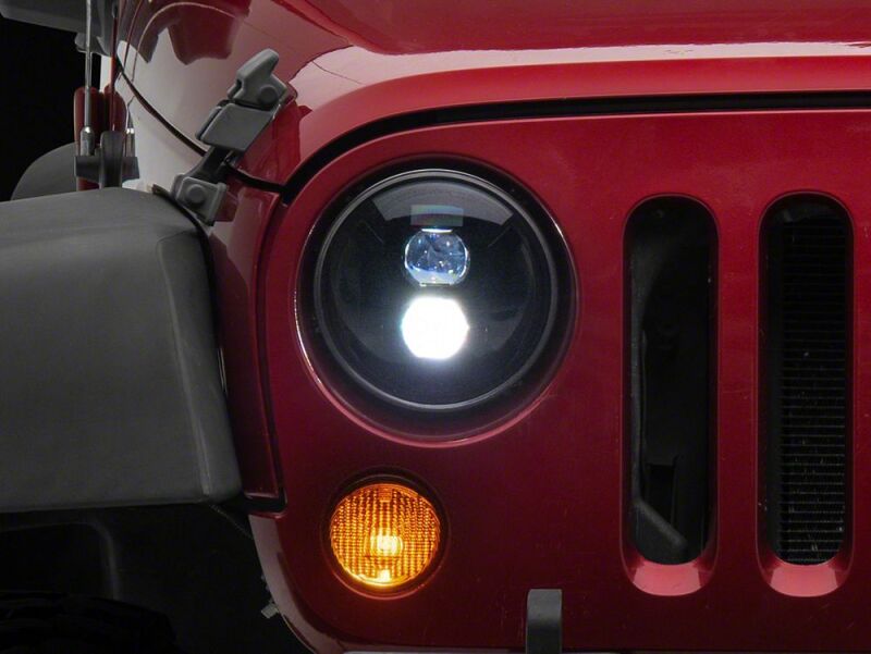Jeep Wrangler JK LED Headlights - Raxiom - DB2 - Black - `07-`18