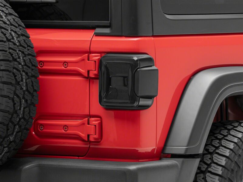 Jeep Wrangler LED Taillights - Raxiom - Red Housing, Smoked Lens - `18-`26