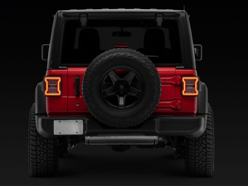 Jeep Wrangler JL LED Taillights - Raxiom - Clear - `18-`26