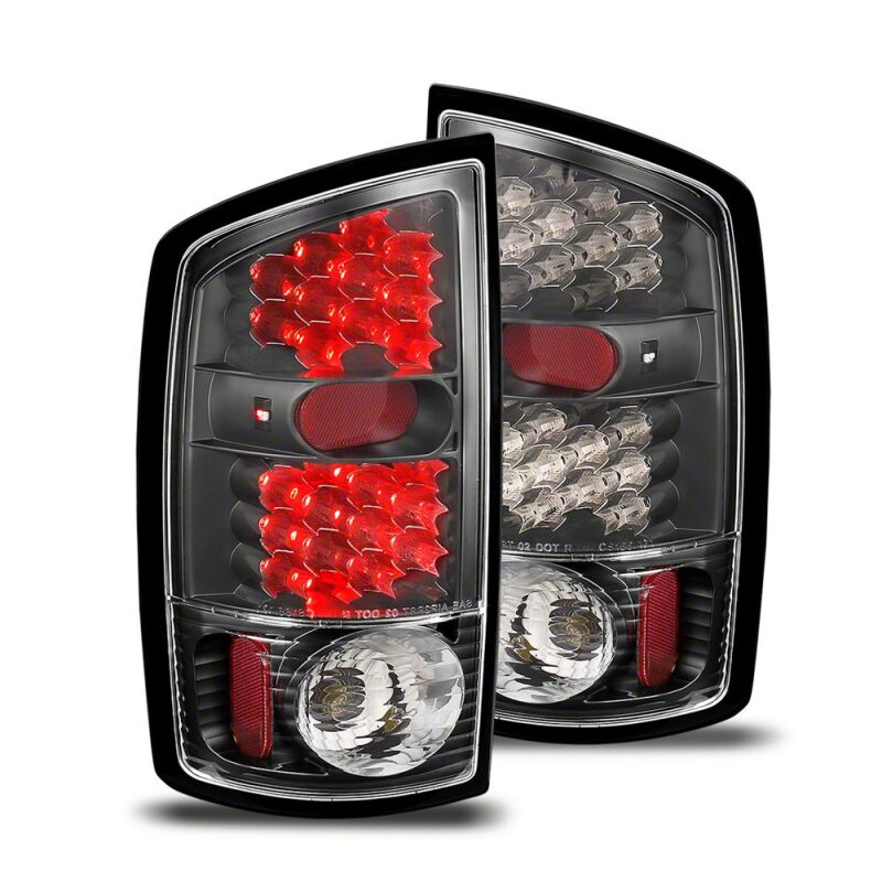 Dodge RAM 1500 LED Taillights - Raxiom - Black Housing- Clear Lens - Black - `02-`05