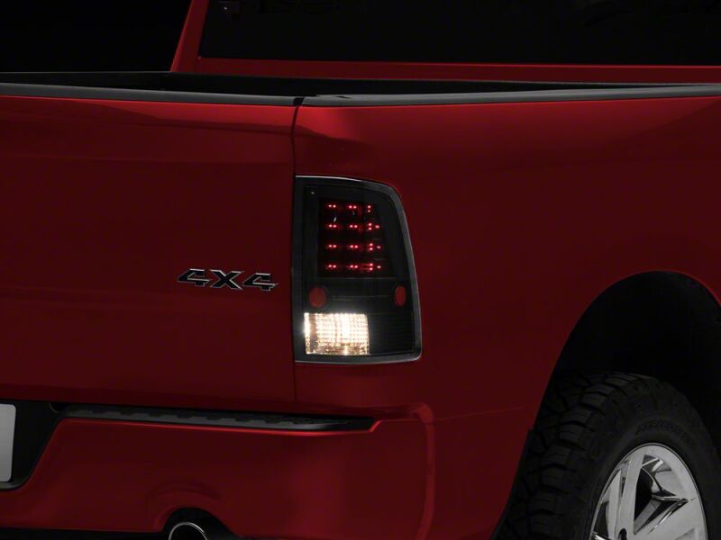 Dodge RAM 1500 LED Taillights - Raxiom - Clear Lens - Black - `09-`18