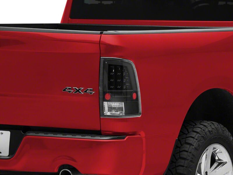 Dodge RAM 1500 LED Taillights - Raxiom - Clear Lens - Black - `09-`18