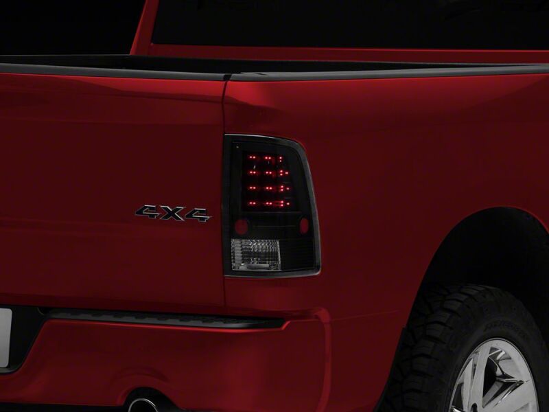 Dodge RAM 1500 LED Taillights - Raxiom - Clear Lens - Black - `09-`18
