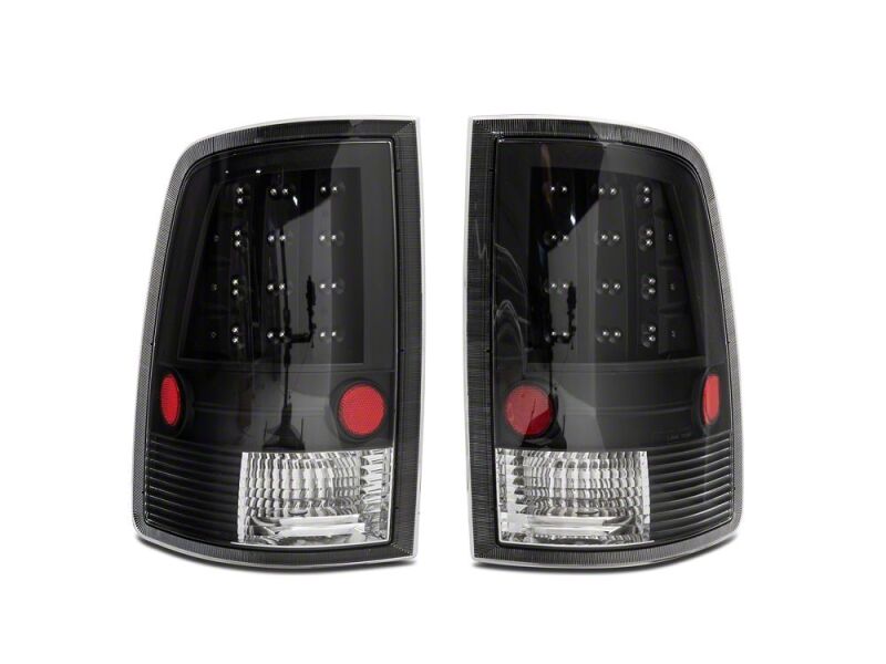 Dodge RAM 1500 LED Taillights - Raxiom - Clear Lens - Black - `09-`18