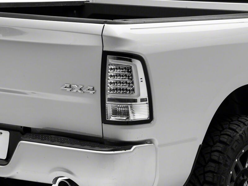 Dodge RAM 1500 LED Taillights - Rear - Raxiom - Axial Series - Chrome Housing - Clear Lens - `09-`18