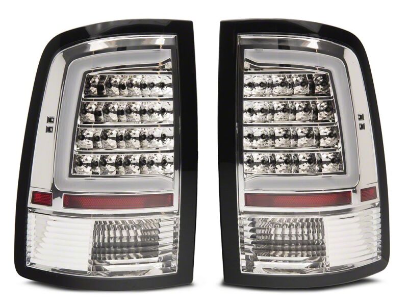 Dodge RAM 1500 LED Taillights - Rear - Raxiom - Axial Series - Chrome Housing - Clear Lens - `09-`18
