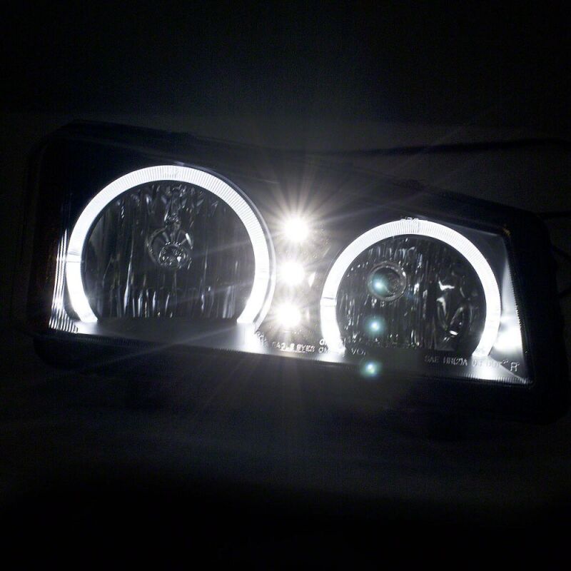 Chevrolet Silverado 1500 LED Headlights - Raxiom - Dual LED Halo Projector - Black - `03-`06