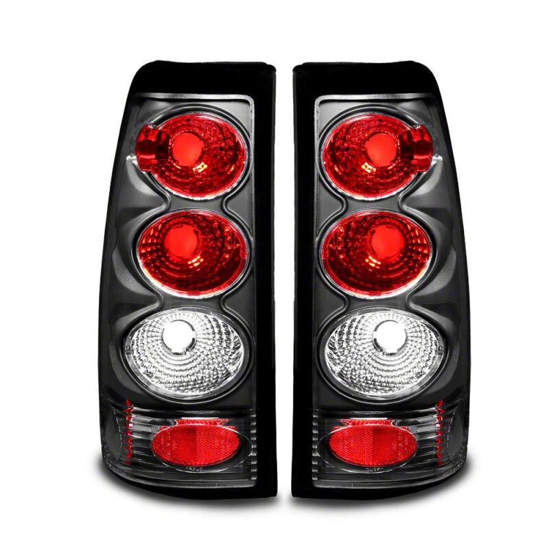 Chevrolet Silverado 1500 Fleetside LED Taillights - Raxiom - Axial Series - Black - Red/Clear Lens - `99-`02