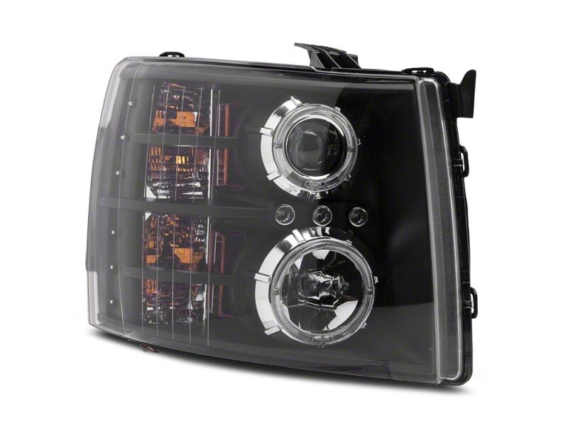 Chevrolet Silverado 1500 LED Headlights - Raxiom - Halo Projector - Black - `07-`13