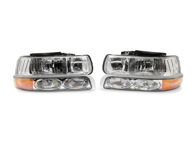 Chevrolet Silverado 1500 LED Headlights - Raxiom - OE Style - Chrome - `99-`02