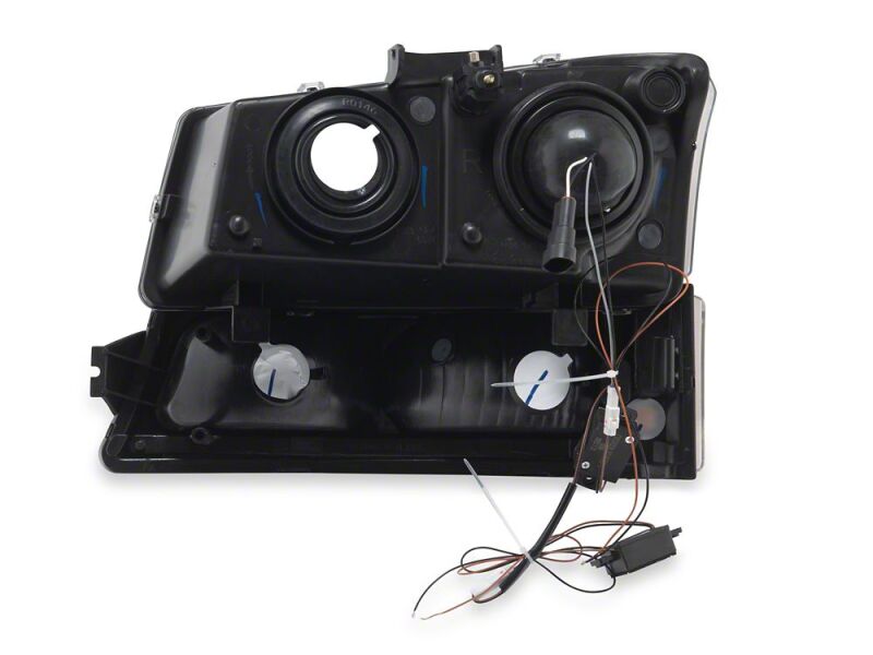 Chevrolet Silverado 1500 LED Headlights - Raxiom - LED LightBar OE Proj Headlights/Bumper Lights - Black - Clear - `03-`06