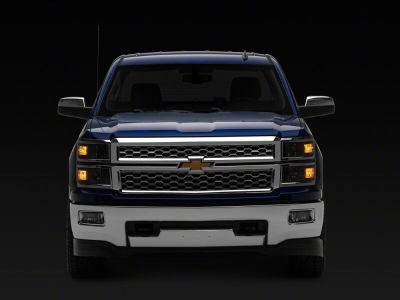 Chevrolet Silverado 1500 LED Headlights - Raxiom - OE Style, Chrome Trim, Clear Lens - Black - `14-`15