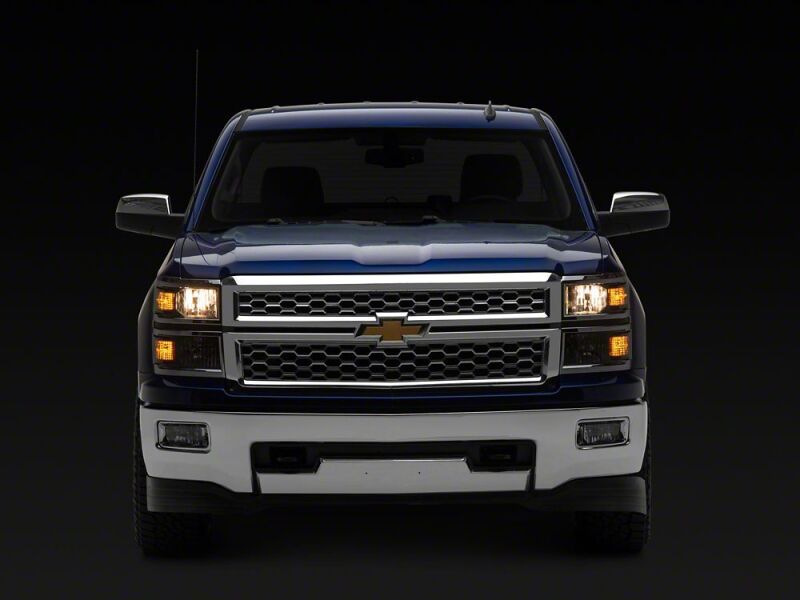 Chevrolet Silverado 1500 LED Headlights - Raxiom - OE Style, Chrome Trim, Clear Lens - Black - `14-`15