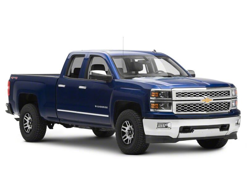 Chevrolet Silverado 1500 LED Headlights - Raxiom - OE Style, Chrome Trim, Clear Lens - Black - `14-`15