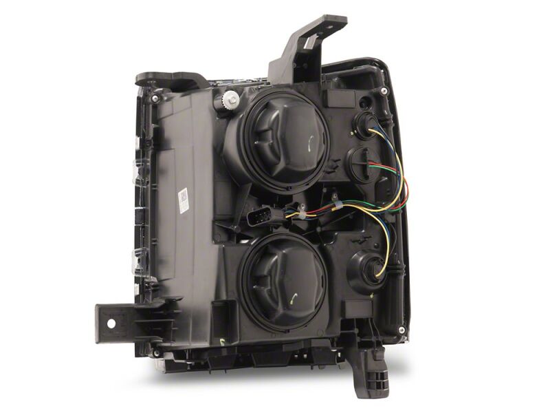 Chevrolet Silverado 1500 LED Headlights - Raxiom - OE Style, Chrome Trim, Clear Lens - Black - `14-`15