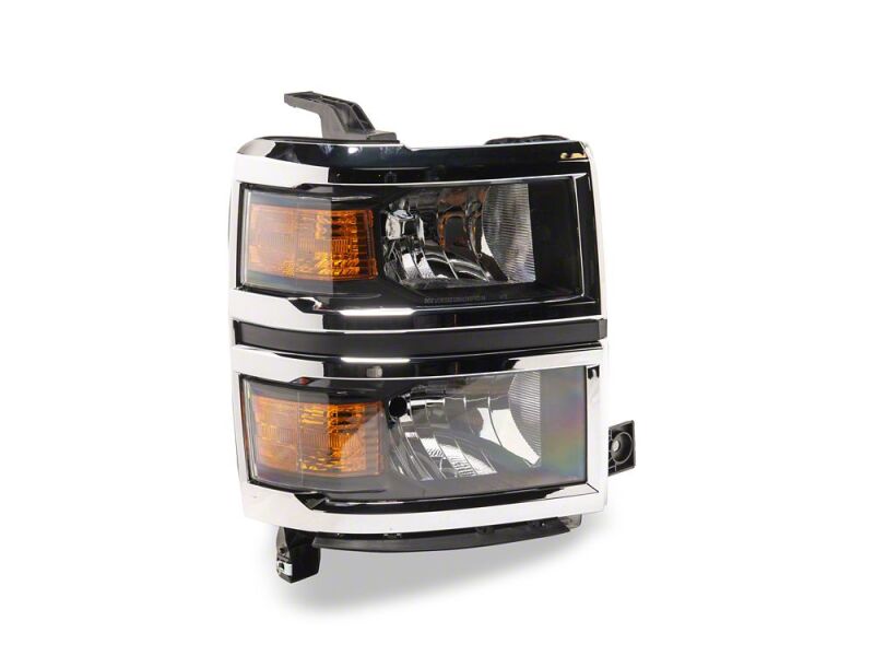 Chevrolet Silverado 1500 LED Headlights - Raxiom - OE Style, Chrome Trim, Clear Lens - Black - `14-`15