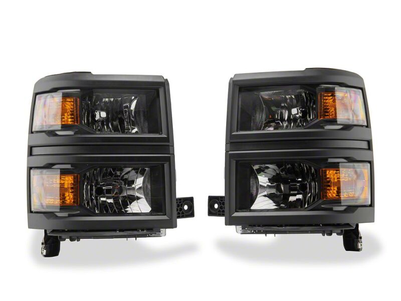Chevrolet Silverado 1500 Headlights - Raxiom - OE Style - Black - `14-`15