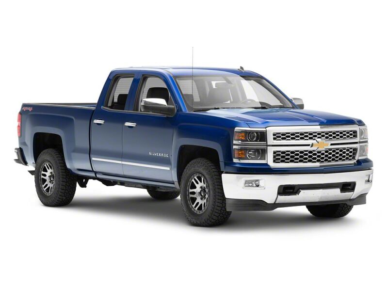 Chevrolet Silverado 1500 LED Headlights - Raxiom - OE Projector, Chrome Trim, Clear Lens - Black - `14-`15
